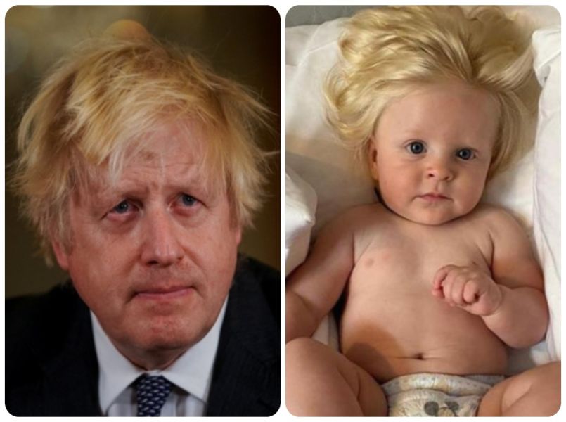 Je baby zal maar op Boris Johnson lijken... 