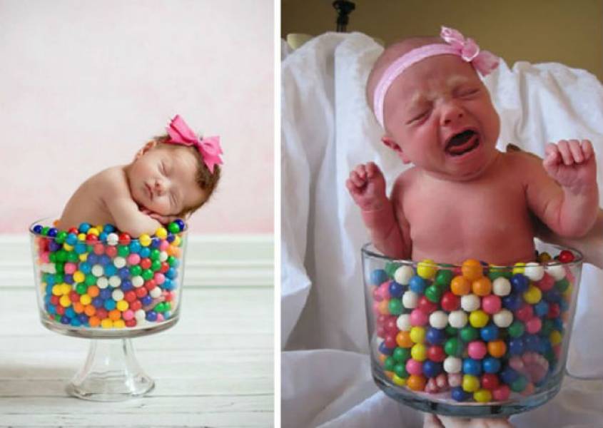 15x hilarische Pinterest newbornshoot-fails!