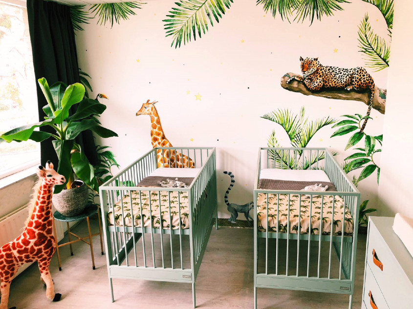 blijven Huidige Aanpassing Binnenkijker: hoe geweldig is deze jungle babykamer voor twins!